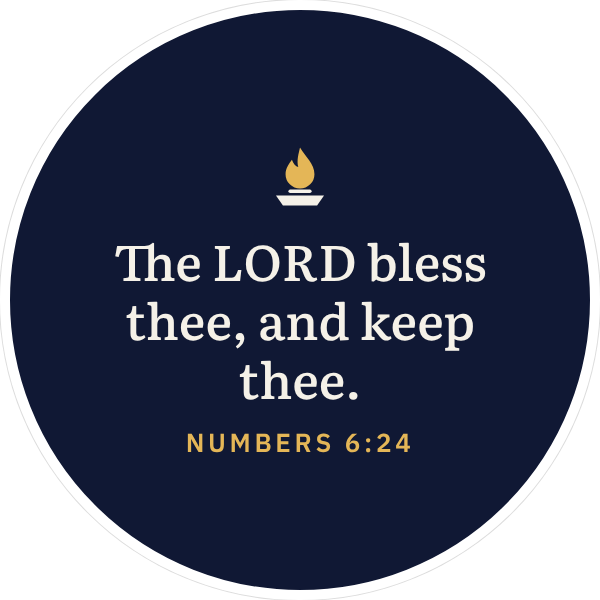 Round sticker: Numbers 6:24